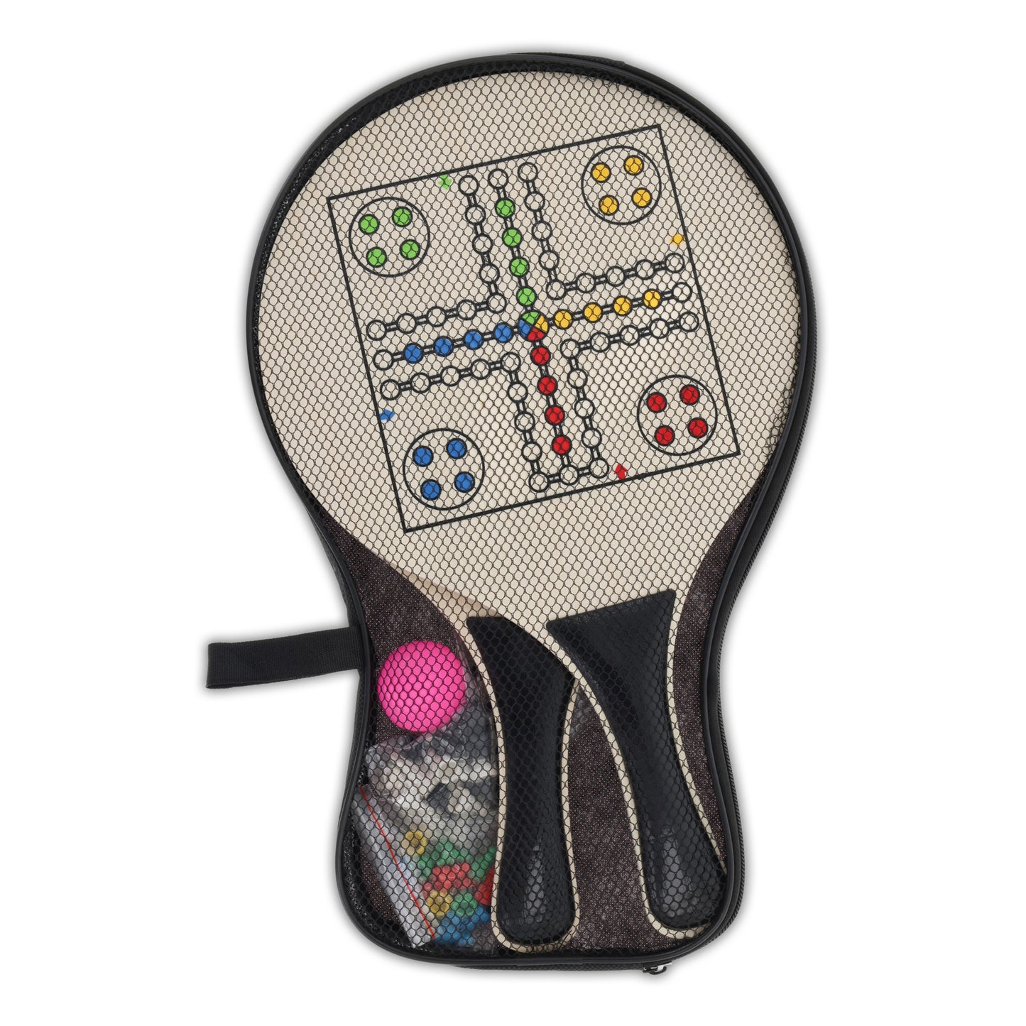 MDF strand tennis set met gezelsschapsspellen