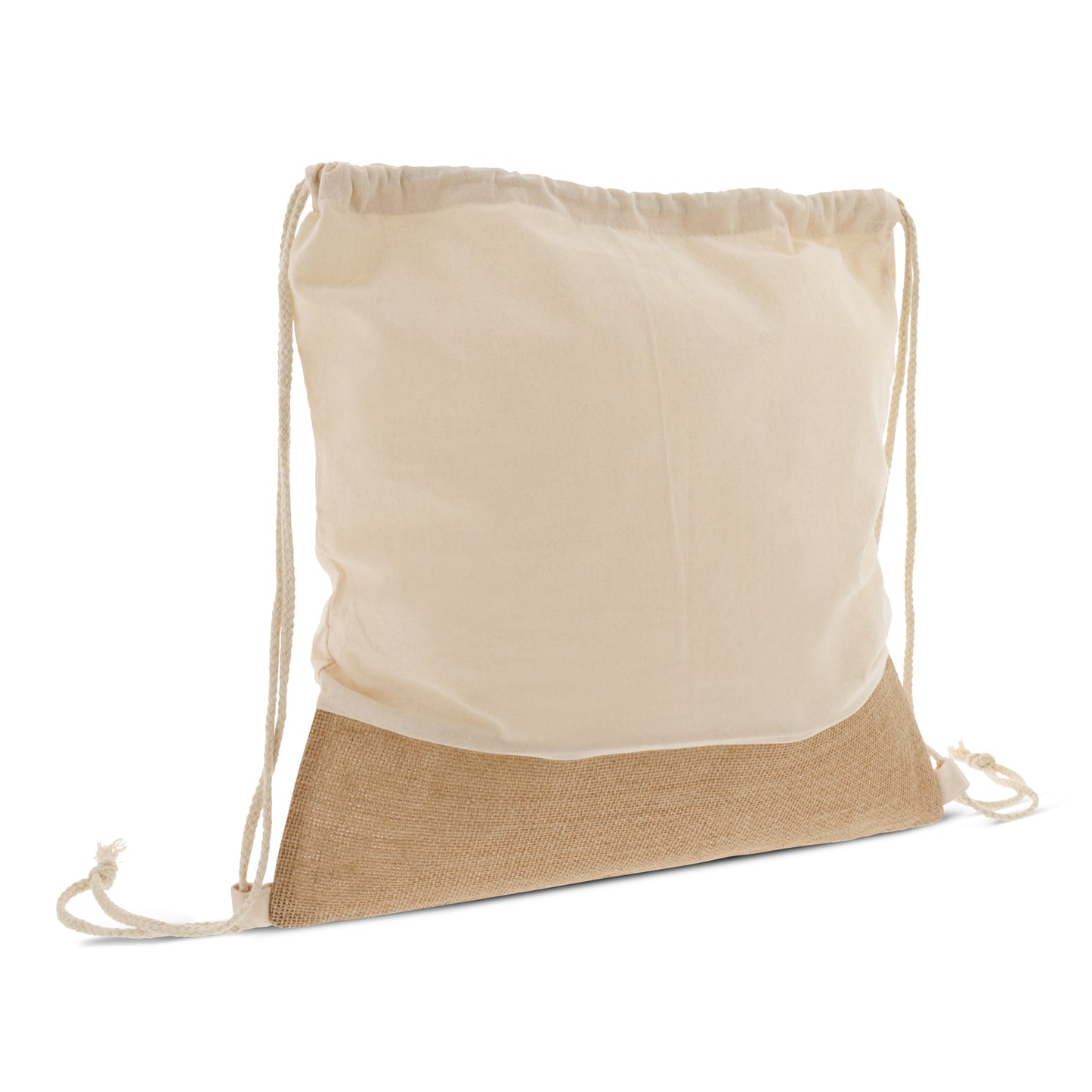 Trekkoord rugzak Jute met katoenen koorden 38x41cm LT95270