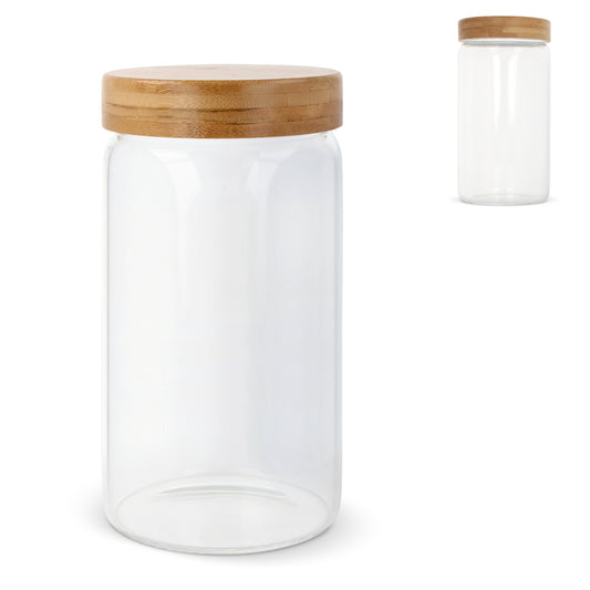 Canister glas & bamboe 1200ml